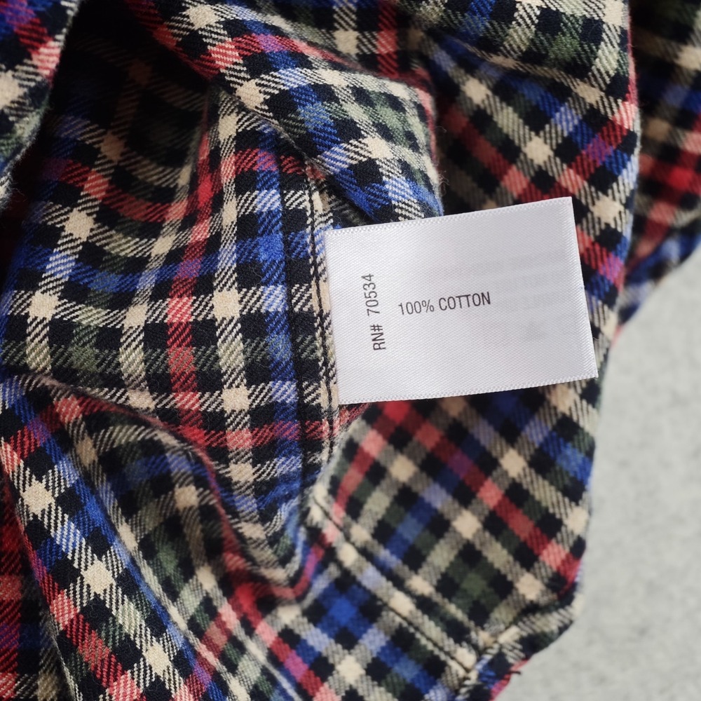Orvis‎ Luxury Flannel Shirt Mens Medium Long Sleeve Button Down Multicolor Check - Picture 6 of 9
